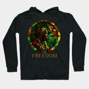 juneteenth, stained glass, african american girl, gift present ideas Hoodie